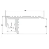 T-LED LED profile ST staircase Selection of variant: Profile without cover 1m