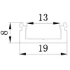 T-LED LED profilis N8B - sienos bronza Variantas: Profilis be dangtelio 1m