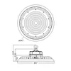 T-LED Luminaire industriel LED DALI DA5-UFO200W Variante : Blanc froid