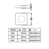 T-LED SMART Tuya LED-lamp ZULU 48W CCT hoekig zwart Variant: SMART Tuya LED-lamp ZULU 48W CCT hoekig zwart