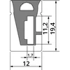 T-LED szilikon profil NEON1220-H szöges változat: szilikon profil NEON1220-H szög