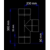T-račva za dimnjak DN 180, 90st za kotlove na kruta goriva