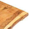 Table top, 120x (50-60) x2,5cm, solid acacia wood