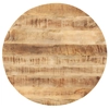 Table top, 80cm, solid mango wood, round, 25-27mm