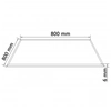 Table top, tempered glass, square shape, 800x800mm