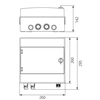 Tableau photovoltaïque avec parafoudre gris Ui 1500VDC RH-8 UV PVx1