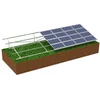 Talajépítés 3 x 8 vízszintes fotovoltaikus modulok