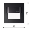 Tango black LED stair luminaire 10V IP20 - SKOFF neutral