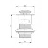 TAPÓN DE DRENAJE CLIC CLIC 6/4 CON ABS PARA PLATO DE DUCHA