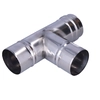 Tee 90 gradi DN80 a condensazione monoparete per caldaie a condensazione/turbo