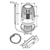 Thermostatic head K with a housing with a high conductivity coefficient and a spring spiralną/20-50°C/2m