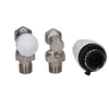 Thermostatic set with DX head, CALYPSO exact angular thermostatic valve, Raditec return angular valve DN15