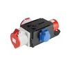 Three-phase current distributor MIXO CEE maximum 7kW input 5 poles 32A 400V output 5 poles 16A 400V , 5 poles 32A % p9/% and 1 schuko socket 230V IP44