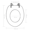 Toilet seat 2 d. with soft task. dang., mdf, bamboo patterns