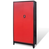 Tool cabinet, red and black, 90x40x180cm, steel