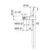 Torneira embutida com misturador para bidé Palazzani Bidetta preto mate 12221538