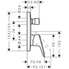 Torneira monocomando para banheira Hansgrohe Logis, oculta 71405000