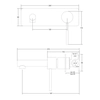 Torneira para lavatório embutida com bica Corsan Lugo preta CMB7515BL