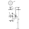 Tres Classic concealed shower set steel 24218004AC