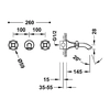 Tres Classic Mezclador bimando empotrado para lavabo latón envejecido 24215102LV