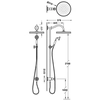 Tres Classic shower set steel 24247602AC