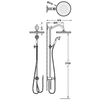 Tres Classic shower set without tap steel 24247601AC