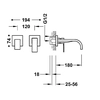 Tres Cuadro chrome concealed basin mixer 00630001