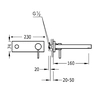 Tres Lex-Alp baterie lavoar ascuns crom 20321001