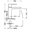 Tres Loft Chrom-Waschtischmischer mit automatischem Ablauf 20010101