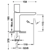 Tres Loft Chrom-Waschtischmischer mit automatischem Ablauf 20010302D