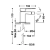 Tres Slim Exclusive chroom bidetmengkraan met stekker 20212001D