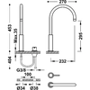 Tres Study Exclusive washbasin mixer high chrome 26110502