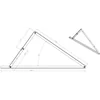 Triangolo di montaggio 15-35st. regolabile a piombo orizzontale