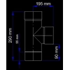 Тройник за комин DN 110, 90st за котли с отворена горивна камера