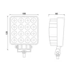 TruckLED Faro da lavoro LED 24W 16x LED quadrato L0081-B