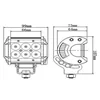 TruckLED LED-es munkalámpa 14 W,12/24 V, IP67, 6500K, Homologáció R10