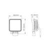 TruckLED LED-töötuli, 16W, 12V/24V, nupuga – homologeerimine R10