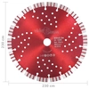 Turbo diamond cutting disc with holes, steel, 230mm