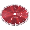 Turbo diamond cutting disc with holes, steel, 230mm