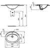 Tvättställ infällt i bänkskivan Ideal Standard Eurovit 56cm
