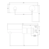 Unterputz-Waschtischarmatur mit Auslauf Corsan Lugo Gold CMB7515GL