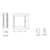 Utanpåliggande ställverk 24 modul-(2x12) IP40 Viko Panasonic transparent dörr