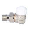 V-exakt II thermostatic valve DN15 nickel-plated, white angle-corner cover for mounting on the left side of the radiator