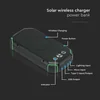 V-TAC Solar 30000mAh powerbank-kontakt C - Snabbladdning - svart