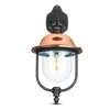 V-TAC Wall-mounted outdoor light, E27, aluminum + glass - matt black