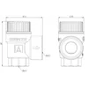 Válvula de segurança HAV697 1/2'' para instalação de aquecimento central. 2,5 bar