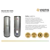 Varmtvandsbeholder i rustfrit stål 200L 3m2 ViQtis
