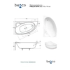 Vasca da bagno angolare Besco Finezja Nova 170x110 sinistra - ULTERIORE SCONTO 5% PER CODICE BESCO5