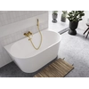 Vasca da bagno freestanding a parete Besco Vica 170 comprensiva di coprisifone con troppopieno oro - IN AGGIUNTA 5% SCONTO PER CODICE BESCO5