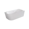 Vasca da bagno freestanding a parete Besco Zoya destra 150 completa di sifone con troppopieno cromato - AGGIUNTIVO 5% SCONTO PER CODICE BESCO5